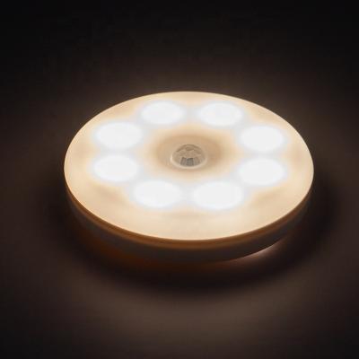 China Modern Bedroom Stairs Cabinet Wardrobe Lighting Dry Wireless Battery LED Wall Lamp PIR Motion Sensor LED Night Light for sale