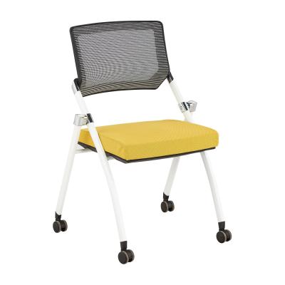 China Wholesale Design Foldable Wheels Folding Training Office Conference Meeting Room School Chair for sale