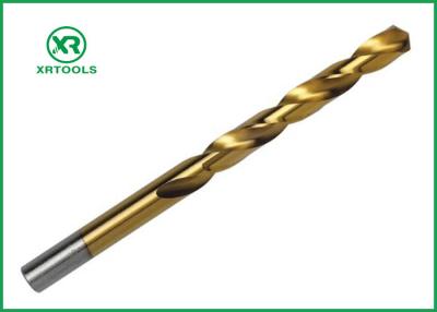 China HSS4341 Twist Drill Bit , Roll Forged Half Ground Tin Coated Titanium Drill Bits for sale