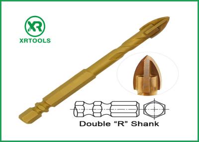 China Double R Hex Shank Drill Bits , 3 Flat 16mm Masonry Drill Bit With Flute for sale