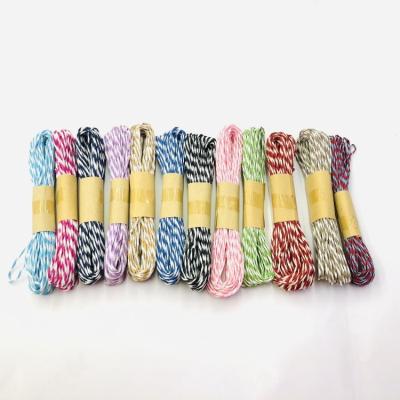 China Cheap Price Minimalist Soft Multicolor Christmas Rope Home Decoration Gift Wrapping Paper Braided Rope for sale