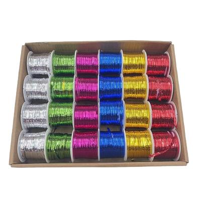 China Luster Decoration Solid Recycled Wire Rope For Gift Wrap Muffin Ribbon Holiday Party Decoration for sale