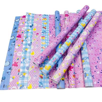 China High Quality Recycled Materials Kids Gift Cartoon Gift Wrapping Paper For Birthday Holiday Wedding Gift Wrap for sale