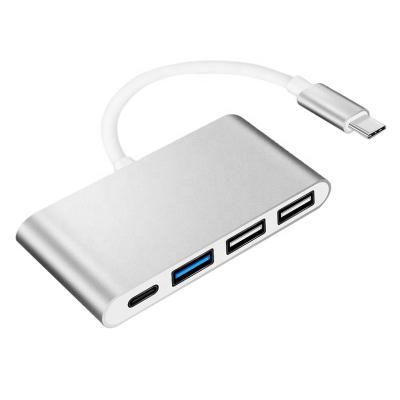 China Multiple USB-C Interfaces Support 4 In 1 USB C Hub 3*USB3.0 Multiple Type C Hub USB-C Docking Station With PD Adapter for sale