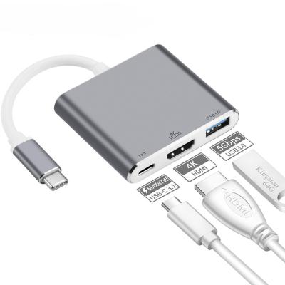 China Multiple USB-C Connects Support 3 Type MI USB 3.0 Female Hub In 1 USB 3.1 HD C to 4K Type C Cable Adapter Converter USB C for sale