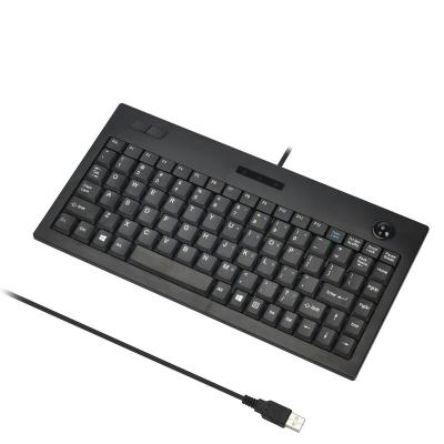 China Plug and Play Hot Sale USB Keyboard with Trackball Mouse Supply OEM ODM Service Trackball Mouse Wired Keyboard for sale