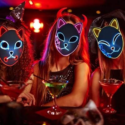 China Christmas/Halloween Party Supplies Good Cosplay Price Props Demon Slayer Mask Costume Mask Light Up Mask for sale