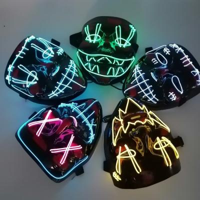 China For Club / Party Low Price EL Wire Mask Led Light Neon Mask Led Glowing Wire Mask for sale