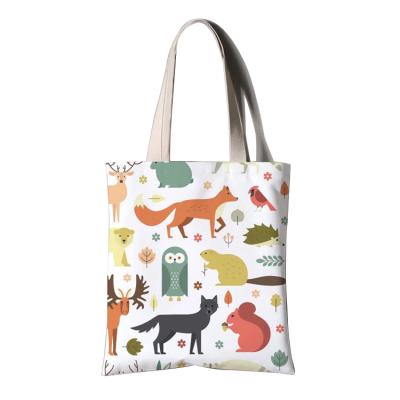 China Eco-Friendly Shopping Bag Customizable Cotton Customized Silkscreen / Promotional Logo Sublimation Eco Friendly Canvas Printing Cartoon OEM for sale