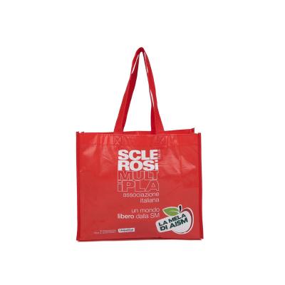 China Popular Customized Red Eco-friendly PP Lamination Eco-friendly Nonwoven Shopping Bag for sale