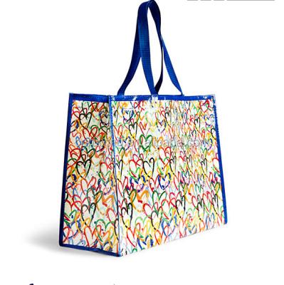 China Reusable Glossy Laminated PP Woven Bag Eco - Friendly PP Woven Shopping Bag for sale