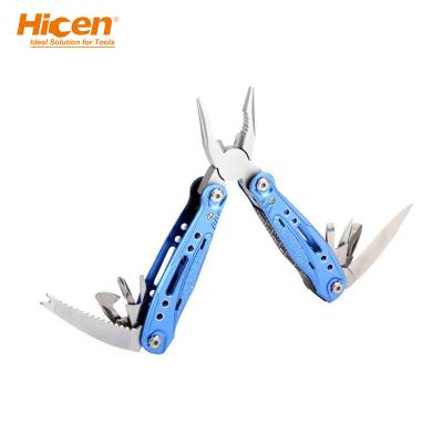 China Good quality Hicen FUNCTIONAL MULTI 9 in 1 stainless steel multifunctional folding pliers for sale