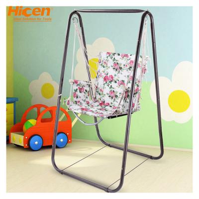 China Hicen Traditional Outdoor Swing Hanging Chair With Stand for sale