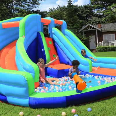 China Water park theme inflatable water slide and inflatable slide water or dry chute factory price with high quality for sale