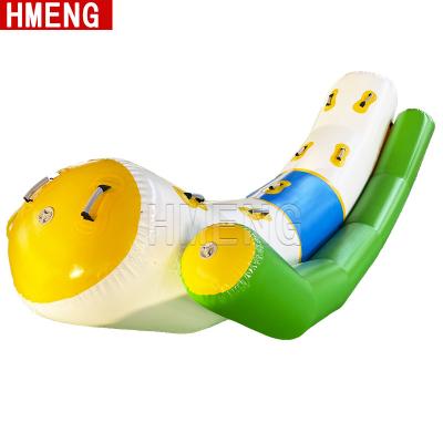 China Children Play Center Funny Yellow Seesaw Water Toys Sea Sport Adults Racing Inflatable Game Banana Seesaw For Kids for sale