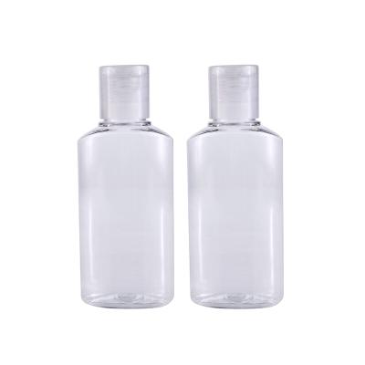 China Cosmetic Bottle alcohol gel empty 30ml 50ml 60ml 100ml plastic Hand Sanitizer Bottle with Flip cap for sale