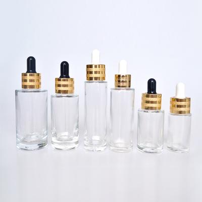 China Hot sale 10ml 15ml 20ml 30ml 50ml 100ml clear dropper bottle essential oil glass bottle with screw cap for sale