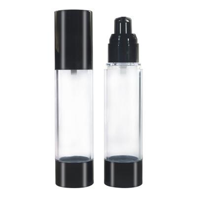 China Empty Cosmetic packaging 50ml clear lotion dispenser acrylic Airless pump Bottle for sale