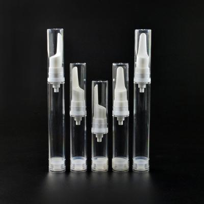 China Easy to carry 5ml 10ml 15ml AS plastic airless emulsion eye cream pump bottle for sale