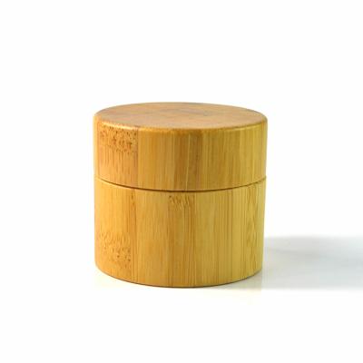 China fashional 5g 15g 50g bamboo wooden cosmetic jar with bamboo cap for sale