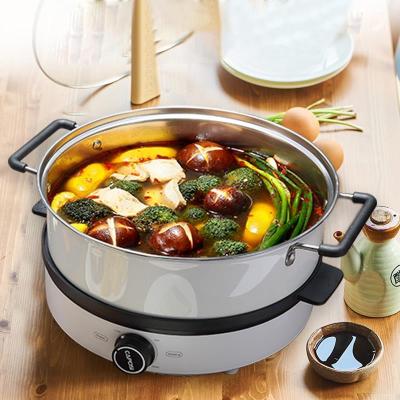 China Household Shiren new design home appliance electric hot pot with BBQ grill hot pot best for home use with multifunctional hotpot for sale