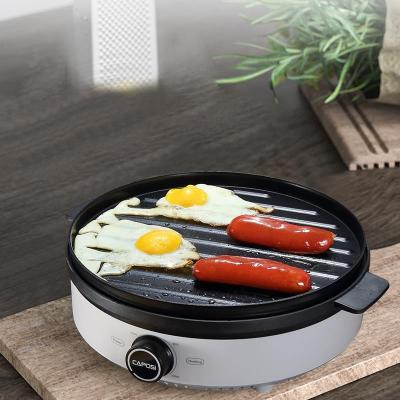 China 1300W Electric Shiren Non Stick BBQ Grill Household Electric Grill Pan Smokeless Hotpot for sale