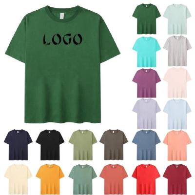 China Custom Anti-Wrinkle Print Embroidery Your Logo By 1 Piece Only Blank Plain 100%cotton Men's Unisex Women's T-shirt Unisex T-shirt T-shirt for sale