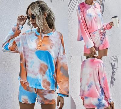 China Women Streetwear Tie Dye Plain Oversized Dip Sustainable Simple Blank Casual Female Streetwear Jumper for sale