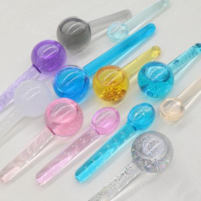 China Wholesale OEM Private Label Facial Massager Beauty Beauty Round Blood Vessel Removal Cooling Silver Color Glitter Ice Globes for sale