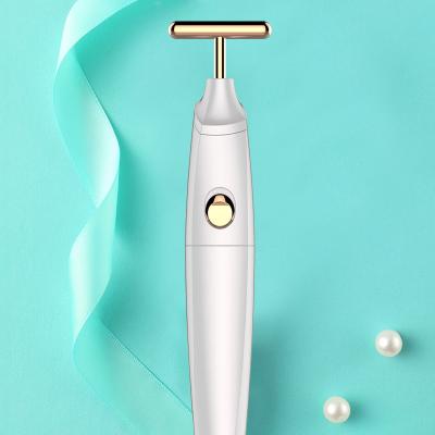 China New Design Anti-Puffiness T Shape Facial Massager Tool Anti Wrinkles Electric Lift Beauty Bar for sale