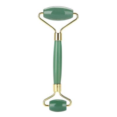 China Natural Green Jade Roller Facial Massager Aventurine Jade Wholesale Bulk Comfortable for sale