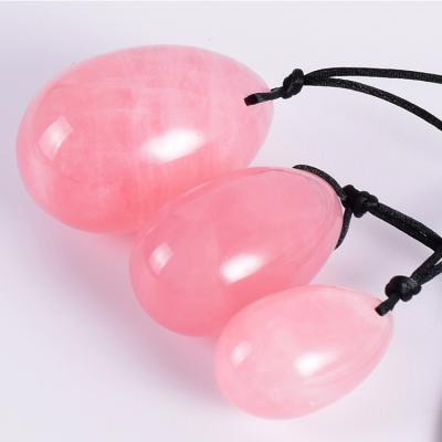 China High Quality Natural Europe Rose Quartz Crystal Yoni Egg for Women Health Care for sale