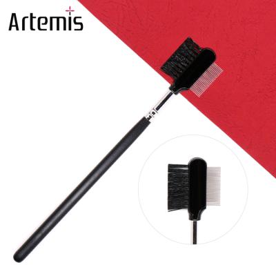 China EYE Brow brush one side with forehead comb another side with steel needle Lash Comb for sale