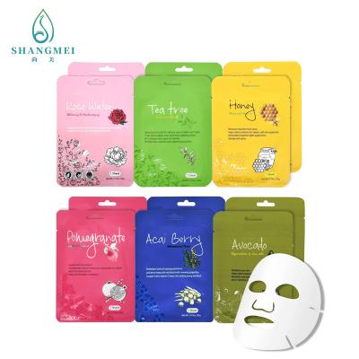 China Firming Skin Flower Extract Facial Mask Sheet Jojoba Oil Vitamin C Whitening for sale