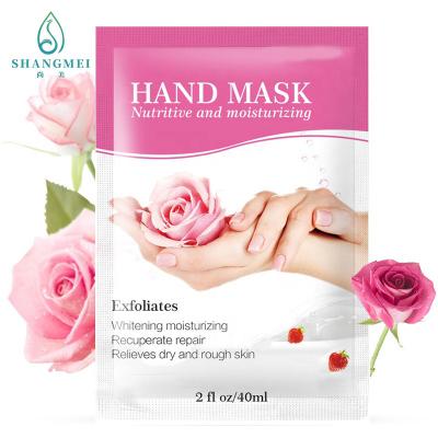 China Het witten van Hyaluronic Zure ODM van Ce van Rose Fragrance Hand Mask Treatment GMPC Te koop