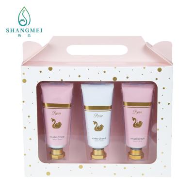 China 30g OEM van Rose Hand Cream Lightning 3pcs de Antibacteriële Reeks van de Handzorg Te koop