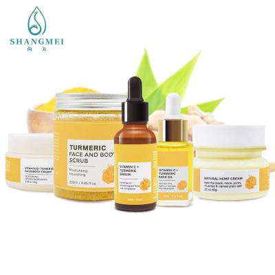 China OEM Turmeric Skin Care Set Anti Acne Repair Dark Spot Repairing Set for sale