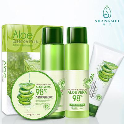 China ODM Organic Aloe Vera Skincare Set Moisturizing Remove Acne CE CPSR for sale