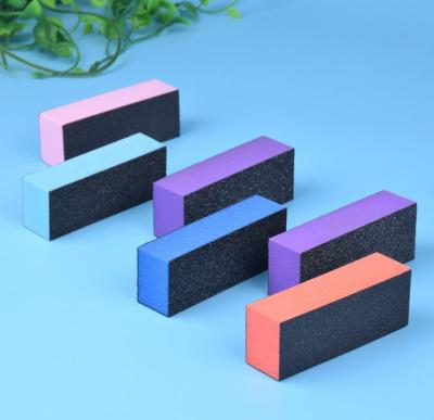 China Nail Care Hot Selling Direct Selling 3 Sides Disposable Nail Buffer Block Sanding Block For Spa Nail Care for sale