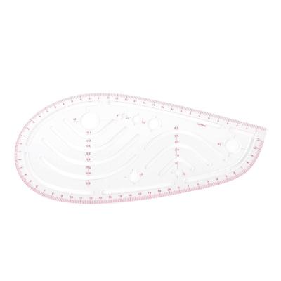 China Garment Shops Plastic Talior 6401 Gauge Ruler Fashion Sewing Design Tool Sleeve Sleeve Opening Fishing Curve Ruler for sale