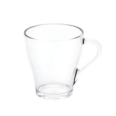 China Casual Hot Sales Clear PC 300ml Water Cup Plastic Tea Coffee Mug With Stock for sale