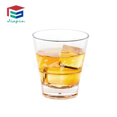 China Shatterproof Customizable PC Plastic Whiskey Logo 6oz Glass Mug For Bar And Club Use for sale