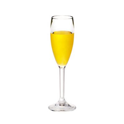 China Custom logo high modern hot selling champagne ball 5oz flute PC plastic wine cup with low price for sale