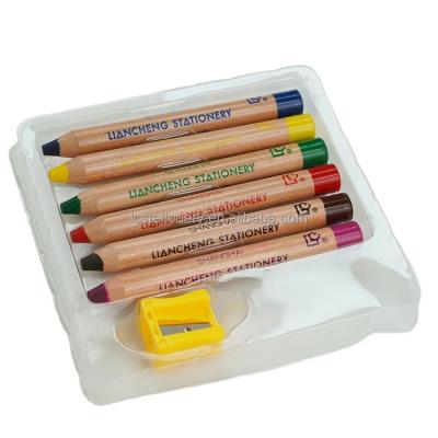 China Jumbo Wooden And Pencil Wooden Pencil With Short Dip Colored Pencils Customized 13mm And 15mm In Diameter for sale