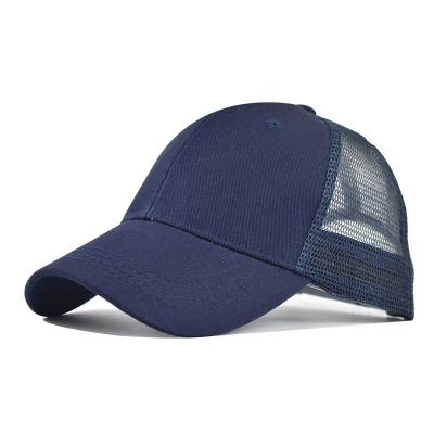 China COMMON 2805 Classic Classic Pure Cotton Simple Breathable Baseball Cap Mesh Trucker Caps for sale