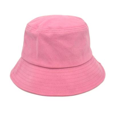 China Pure Color in White 2702 Single Face Fisherman Barred Hat New Cotton Bucket Hats for sale