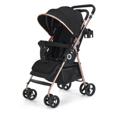 China Two-way Push  can sit or sleep One-handed fold High quality 3 in 1 Two-way Push  Popular Baby Stroller multifunction One-handed fold sleepable luxurious Baby Stroller for sale