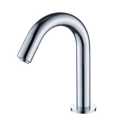 China Sense Faucets Single Hospital Brass Auto Touch Sensor Scam Grifo Faucet Hole Chrome Sensor Free Bathroom Faucet for sale