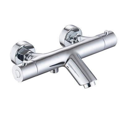 China Without Wall Mount Sanitary Ware Nan An Ware Thermostatic Bathtub Shower Faucet Hose Two Functions Shower Mixer Brass Chrome Plated Faucet For Bathroom for sale