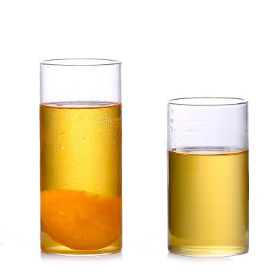 China Can shape water/wine/cocktail/coffee drinking cup hot and cold resistant cup round shape hot stemless glass cup for sale